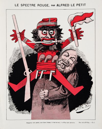 Czerwone widmo, z Historii III RP, t. I, Historia polityczna, wyd. 1933 (kolor lito) autorstwa Alfred Le Petit