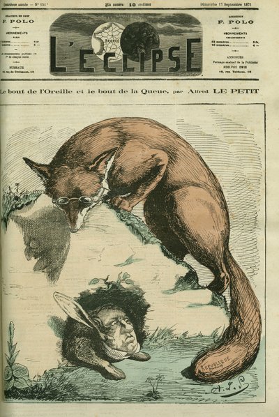 Końcówka ucha i czubek ogona, pomiędzy Adolphe Thiers u lisa - Republique i Philippe d