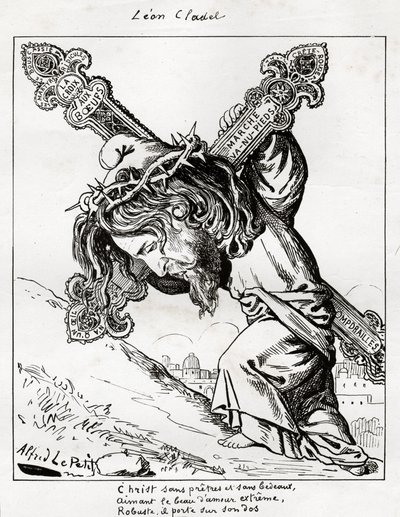 karykatura Leona Cladela, ok. 1875-80 (grafika) autorstwa Alfred Le Petit