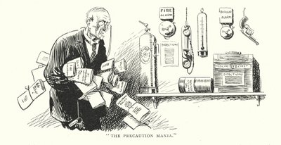 Mania ostrożności (litografia) autorstwa Alfred Leete