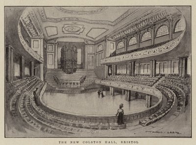 Nowy Colston Hall, Bristol autorstwa Alfred Leete