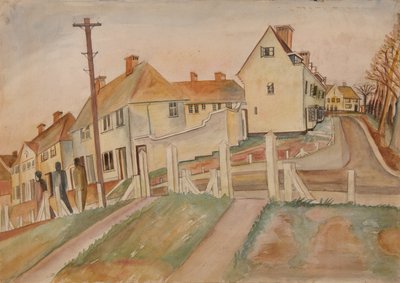 Scena podmiejska (akwarela i ołówek na papierze) autorstwa Alfred Lomnitz