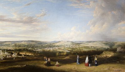 Stroud z okolic Rodborough Fort, Gloucestershire autorstwa Alfred Newland Smith