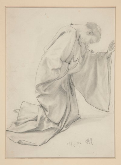 Klęczący mnich autorstwa Alfred Parsons