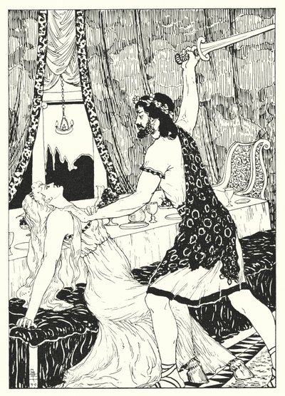 Prawdziwa historia Lucjana: Lucjan i kobieta na oślich nogach (rycina) autorstwa Alfred Payne Garnett