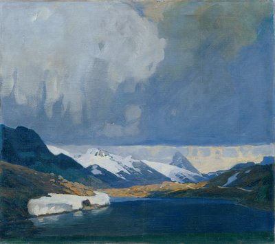 Bernina Burza z piorunami autorstwa Alfred Poell