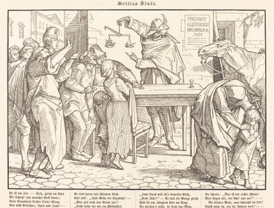Również Taniec Śmierci III autorstwa Alfred Rethel