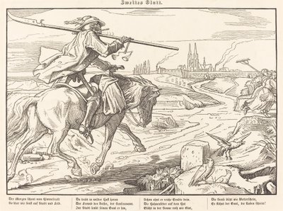 Również Taniec Śmierci II autorstwa Alfred Rethel