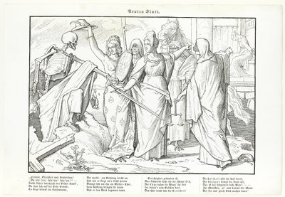 Również taniec śmierci, płyta I autorstwa Alfred Rethel