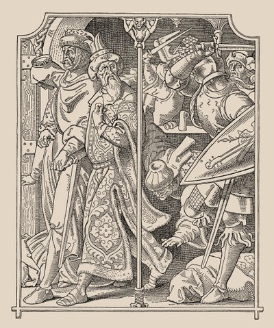 Nibelungowie. Etzel i Kriemhild, 1840-1841. autorstwa Alfred Rethel