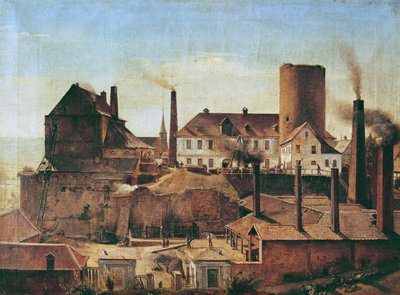 Fabryka Harkorta w Burg Wetter, ok. 1834 r. autorstwa Alfred Rethel