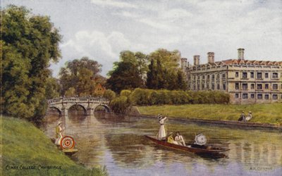 Cambridge: Clare College (kolor lito) autorstwa Alfred Robert Quinton