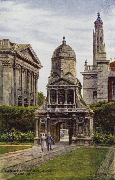 Cambridge: Brama Honorowa, Caius College (kolor lito) autorstwa Alfred Robert Quinton