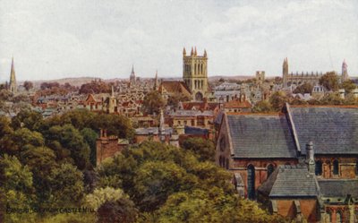 Cambridge, z Castle Hill (kolor lito) autorstwa Alfred Robert Quinton
