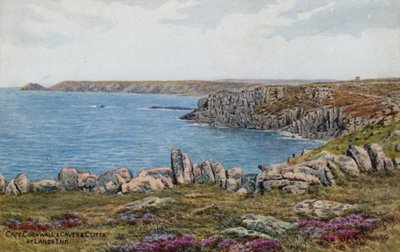 Przylądek Cornwall, jaskinie i klify, na Lands End autorstwa Alfred Robert Quinton