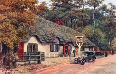 Cat and Fiddle Inn, New Forest autorstwa Alfred Robert Quinton