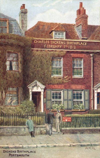 Charles Dickens, miejsce urodzenia, Portsmouth autorstwa Alfred Robert Quinton