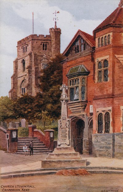 Kościół i Ratusz, Cranbrook, Kent autorstwa Alfred Robert Quinton