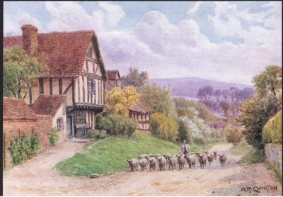 Cropthorne, Nr Evesham, Worcester, z The Cottages and the Village Life of Rural England wydanej przez Dent & Sons Limited autorstwa Alfred Robert Quinton