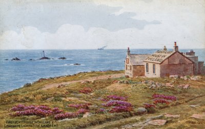 Pierwszy i ostatni dom w Anglii oraz Longships Lighthouse, Lands End autorstwa Alfred Robert Quinton