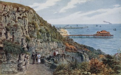 Folkestone, Zig Zag Path i molo autorstwa Alfred Robert Quinton