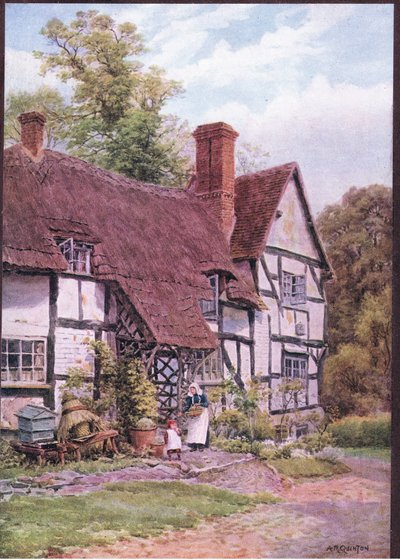 Haveton, nr Evesham, Worcester, z The Cottages and the Village Life of Rural England wydanej przez Dent & Sons Limited autorstwa Alfred Robert Quinton