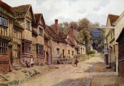 Domy dawniej zajmowane przez tkaczy, Kersey, Suffolk autorstwa Alfred Robert Quinton