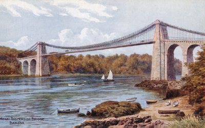 Most wiszący Menai, Bangor autorstwa Alfred Robert Quinton