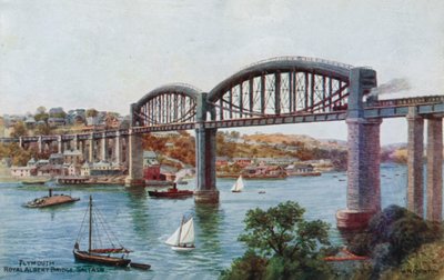 Plymouth, most Royal Albert, Saltash autorstwa Alfred Robert Quinton