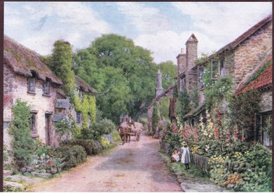 Rossington, Near Porlock, Somerset, z książki The Cottages and the Village Life of Rural England wydanej przez Dent & Sons Limited autorstwa Alfred Robert Quinton
