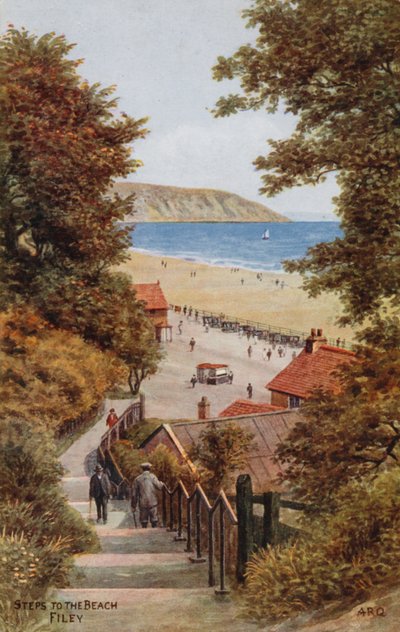 Kroki na plażę, Filey autorstwa Alfred Robert Quinton