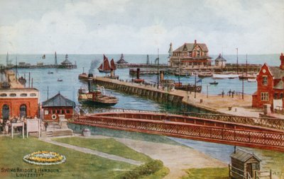 Most obrotowy i port, Lowestoft autorstwa Alfred Robert Quinton