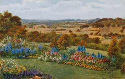Widok z ogrodu kentyzmu, Goudhurst autorstwa Alfred Robert Quinton