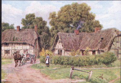 West Hagbourne, Berkshire, z The Cottages and the Village Life of Rural England opublikowane przez Dent & Sons Limited, 1912 autorstwa Alfred Robert Quinton