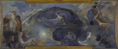 Szkic do Petit Palais, galeria południowa: Poezja - Dramat, między 1906 a 1914 (olej na płótnie) autorstwa Alfred Roll