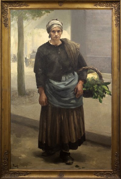 Marianne Offrey, zielony krzyk. Obraz Alfreda Rolla (1846-1919), olej na płótnie, przed 1885. Muzeum Sztuk Pięknych w Pau. autorstwa Alfred Roll