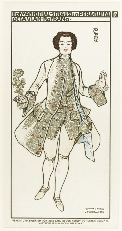 Kostiumy do opery Der Rosenkavalier Rycerz róży Richarda Straussa, 1910 autorstwa Alfred Roller