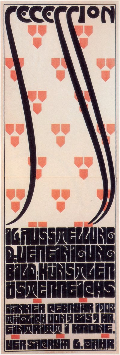 Plakat do wystawy secesji wiedeńskiej, 1903 autorstwa Alfred Roller