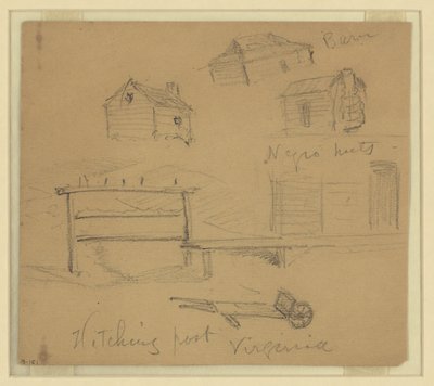 Słup zaczepowy, Wirginia autorstwa Alfred Rudolph Waud