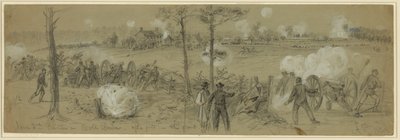 2 czerwca stanowisko nr. Doły karabinowe Cold Harbor z przodu autorstwa Alfred Rudolph Waud