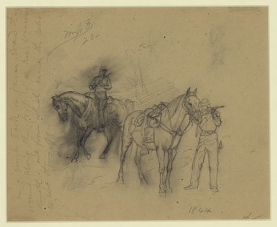 Dwóch kawalerzystów autorstwa Alfred Rudolph Waud