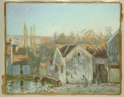 Zakątek Moret-sur-Loing autorstwa Alfred Sisley