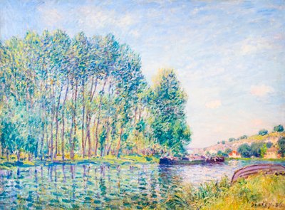 Zakręt w Loing w Moret autorstwa Alfred Sisley