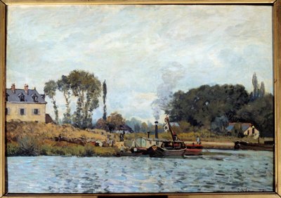 Łódź przy śluzie Bougival Obraz Alfreda Sisleya (1839-1899) 1873 nd. 0,46x0,65 m Paryż, musee d