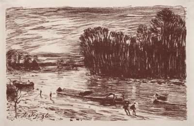 Banks of the Loing, niedaleko Saint-Mammès autorstwa Alfred Sisley