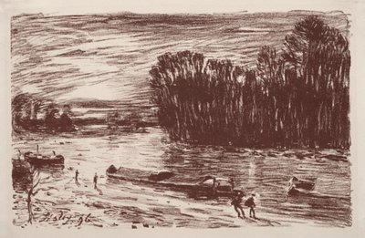 Banks of the Loing, niedaleko Saint-Mammès, 1896. autorstwa Alfred Sisley