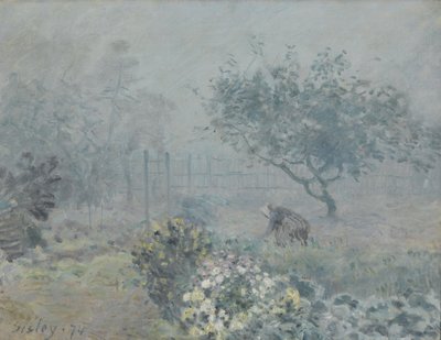 Mgła, Sąsiedzi, 1874 autorstwa Alfred Sisley