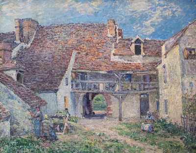 Francuski: Cour de ferme à Saint-Mammès autorstwa Alfred Sisley