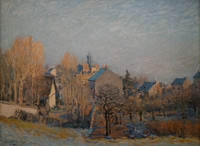 Mroźny poranek w Louveciennes, 1873 (olej na płótnie) autorstwa Alfred Sisley