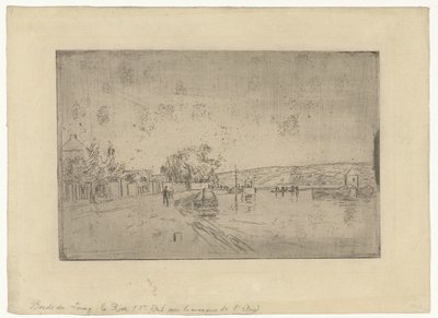 Widok na rzekę Loing z łodziami z brzegu Bords du Loing: La Rive autorstwa Alfred Sisley